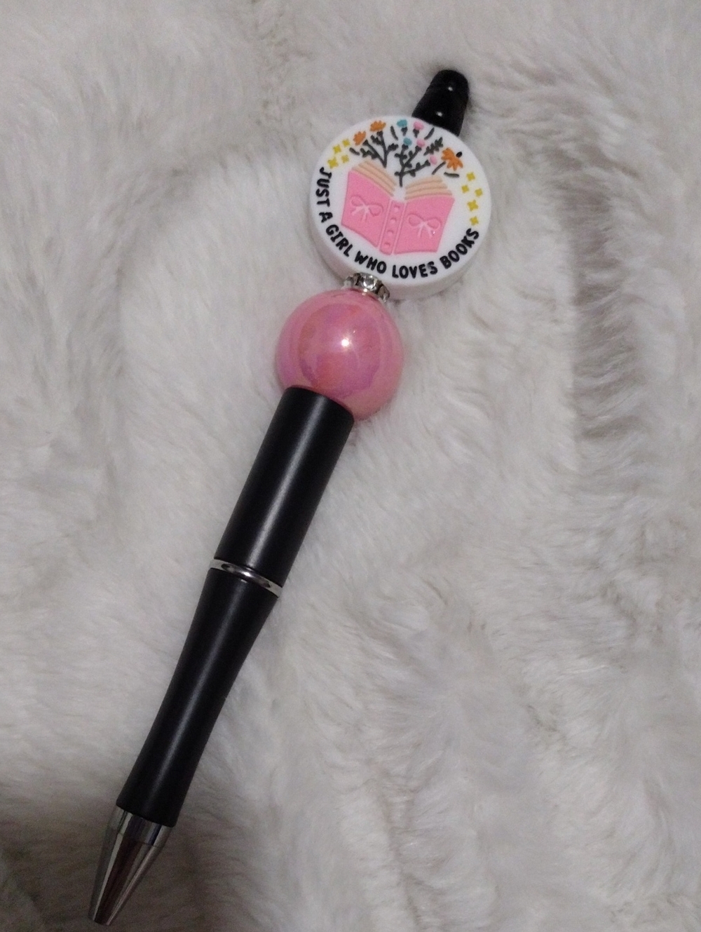 Pink Book Lover Charm Pen - Picture 1 of 2